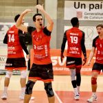 Moisés Vásquez, Gerard Osorio, Elio Carrodeguas, Denys González y Pablo Rosales, jugadores de Instercap Asisa Tarragona SPSP contra UPV Leleman Conqueridor